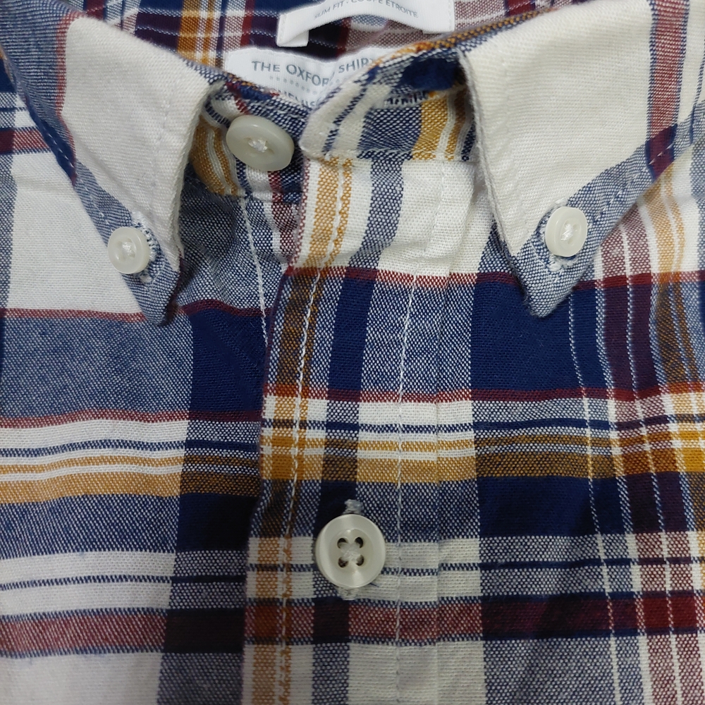 Old Navy Men's Plaid Button-Down Shirt Large - Picture 3 of 4